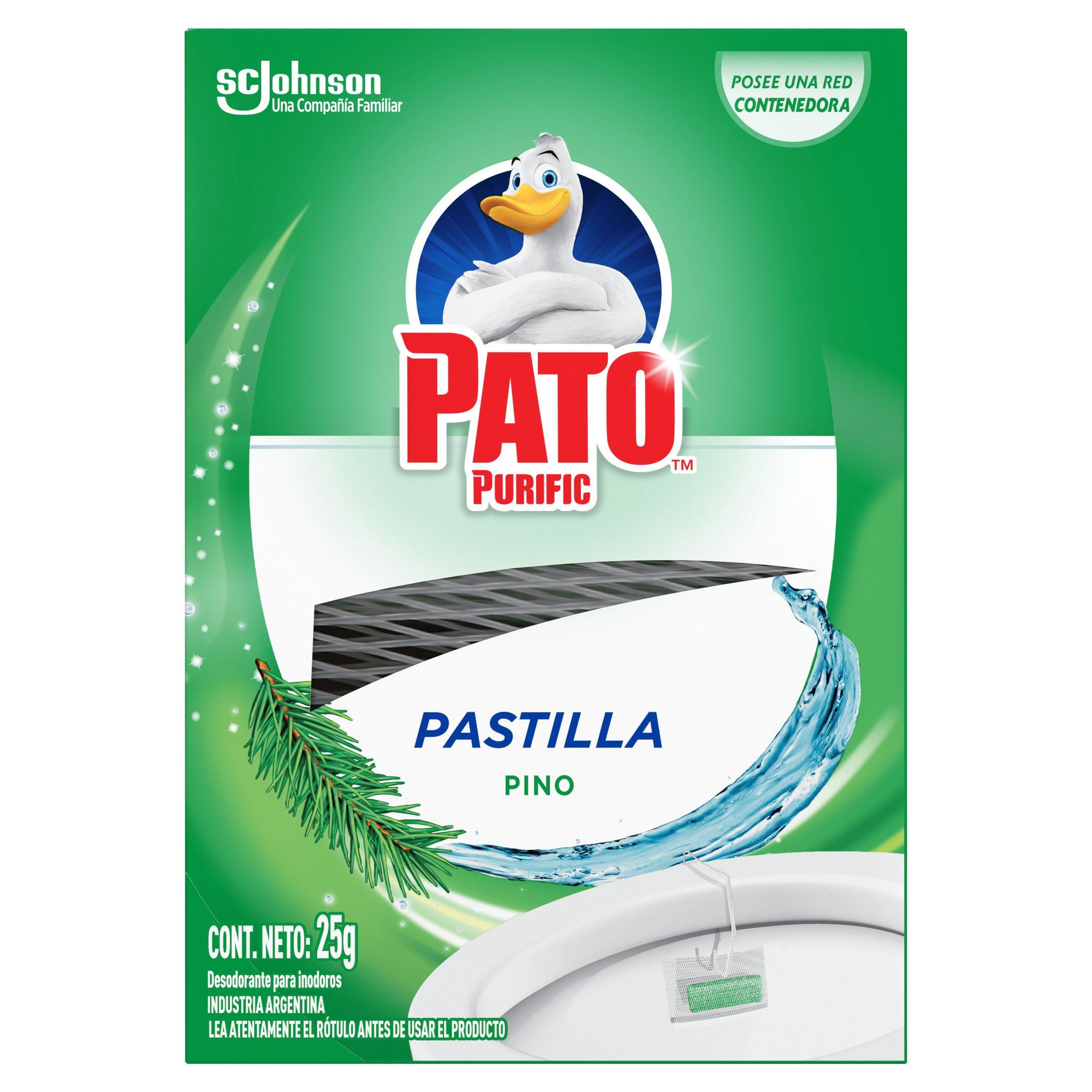 Pastilla WC Pato Purific con gancho 25 g aroma a pino-0