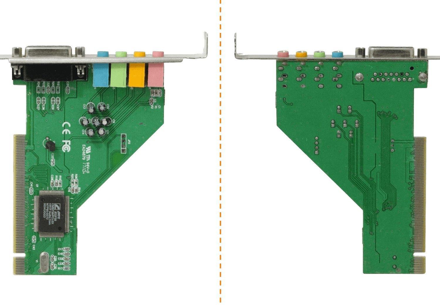 Tarjeta de sonido 4.1 PCI 4 conectores de 3,5 mm-2