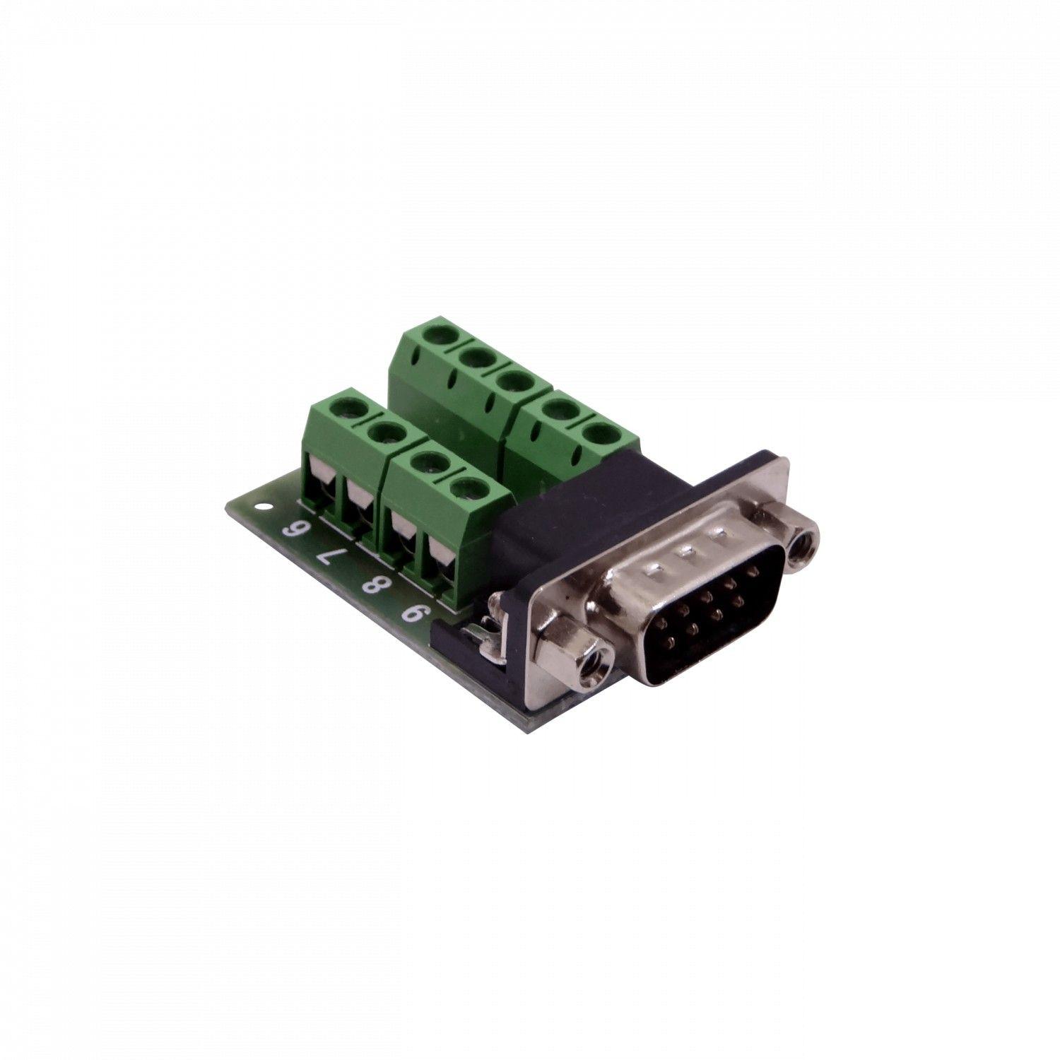 Conector DB9 macho atornillable DE-09/M con terminal regleta-3