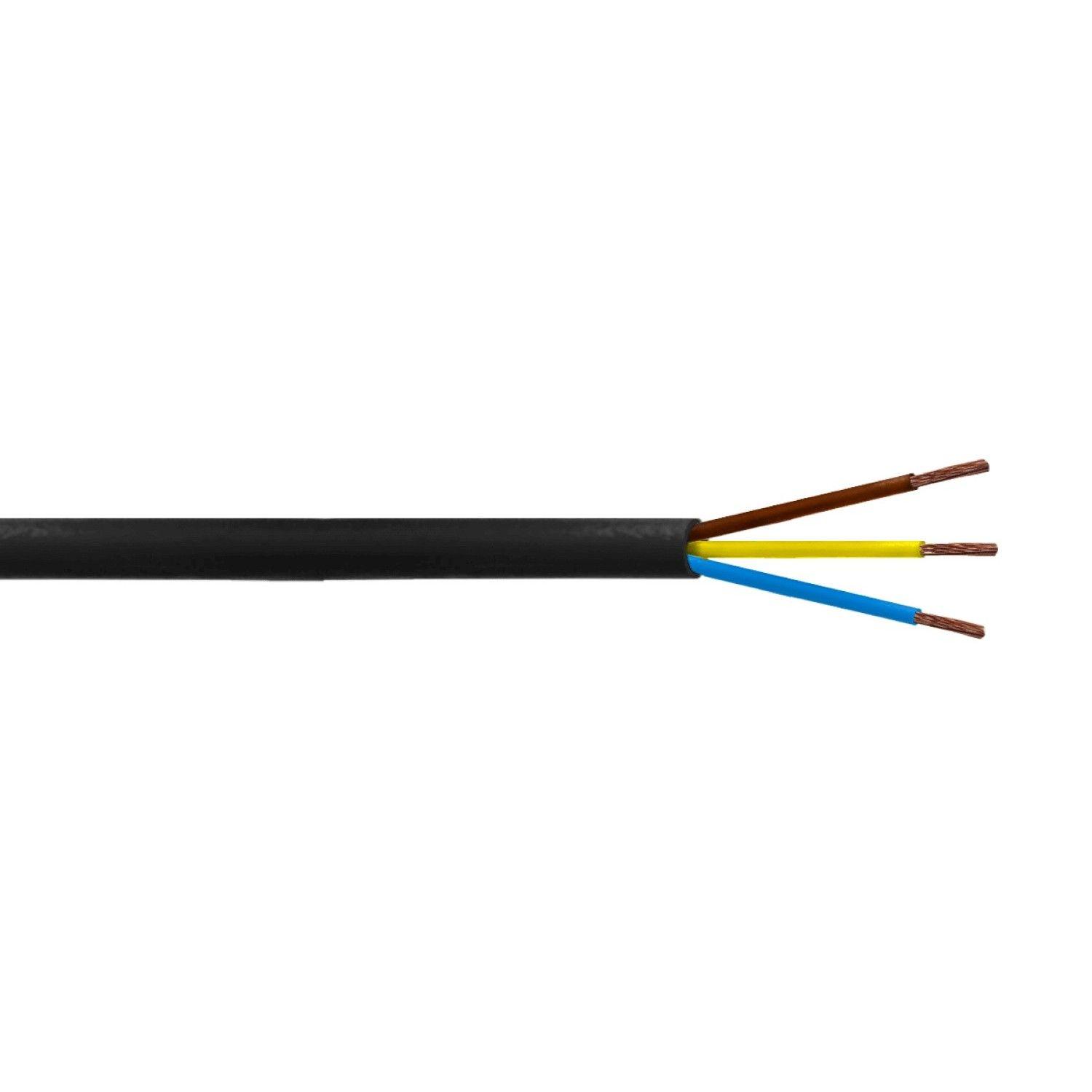 Cable eléctrico RVV 3x1,5 mm 100 m 10-13 A negro-1
