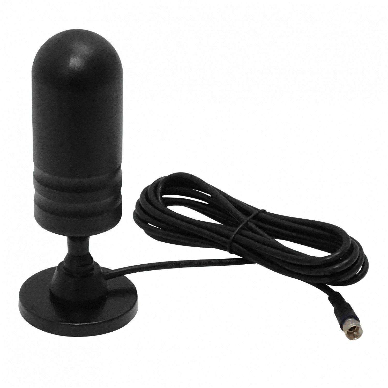 Antena TV HD Digital 75 ohm 470-862 MHz con base magnética y cable de 1,5 m-1