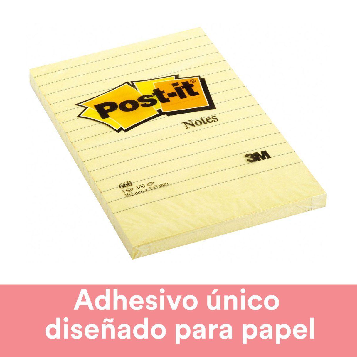 Nota adhesiva 3M Post-It 660 10x15 mm lineado amarillo-1