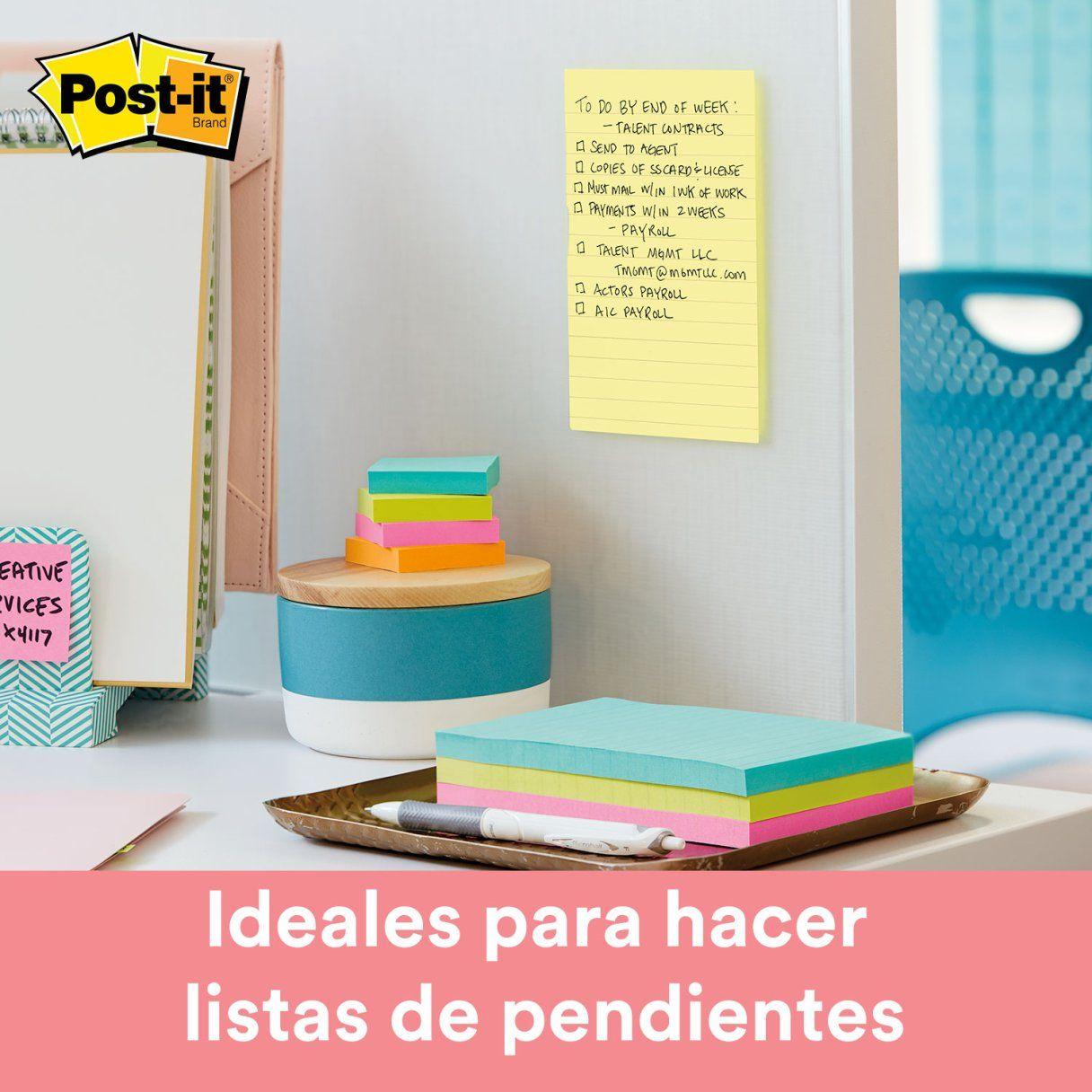 Nota adhesiva 3M Post-It 660 10x15 mm lineado amarillo-2