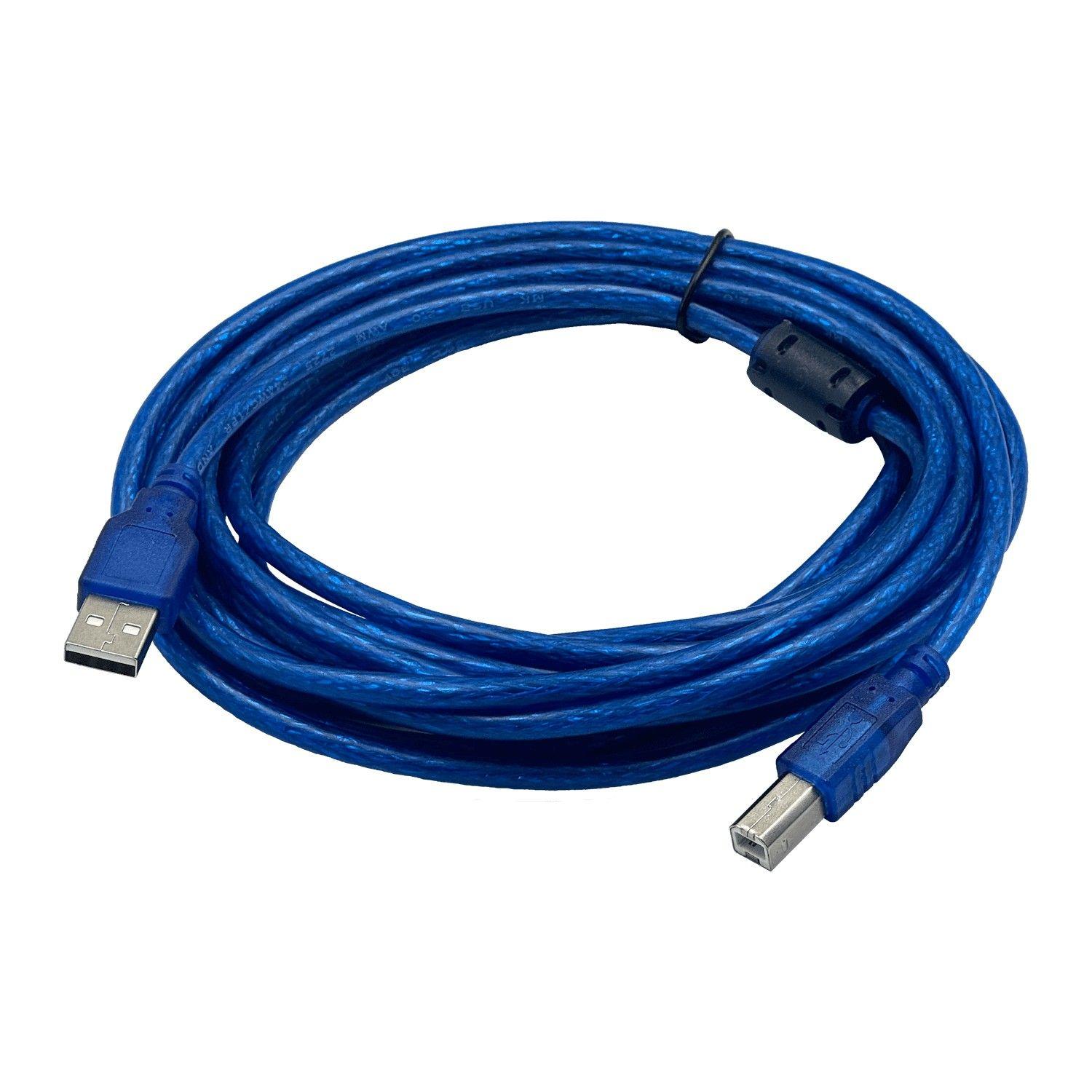 Cable USB A-M B-M 5 m para impresora-0