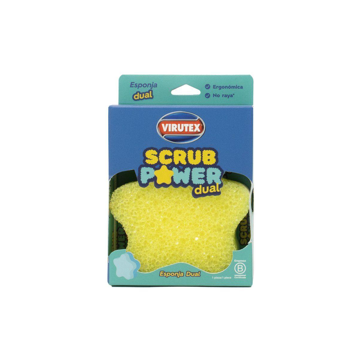 Esponja de limpieza Virutex Scrub Power Dual colores surtidos-1