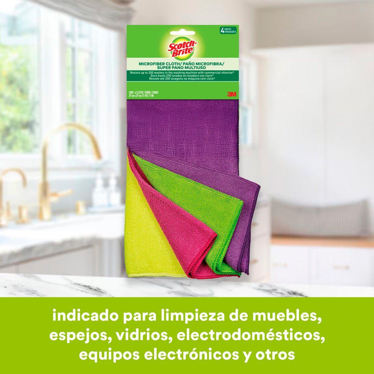 Paño de microfibra 3M Scotch Brite multiuso 4 unidades surtido-2