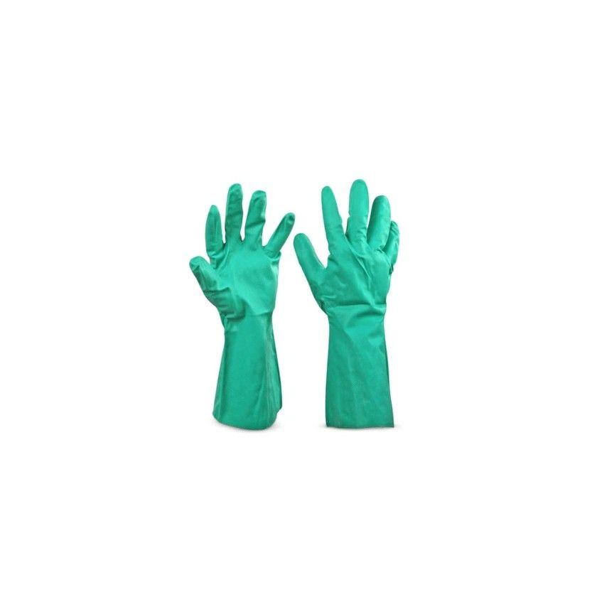 Guantes de nitrilo Steelpro industriales talla S verde-0