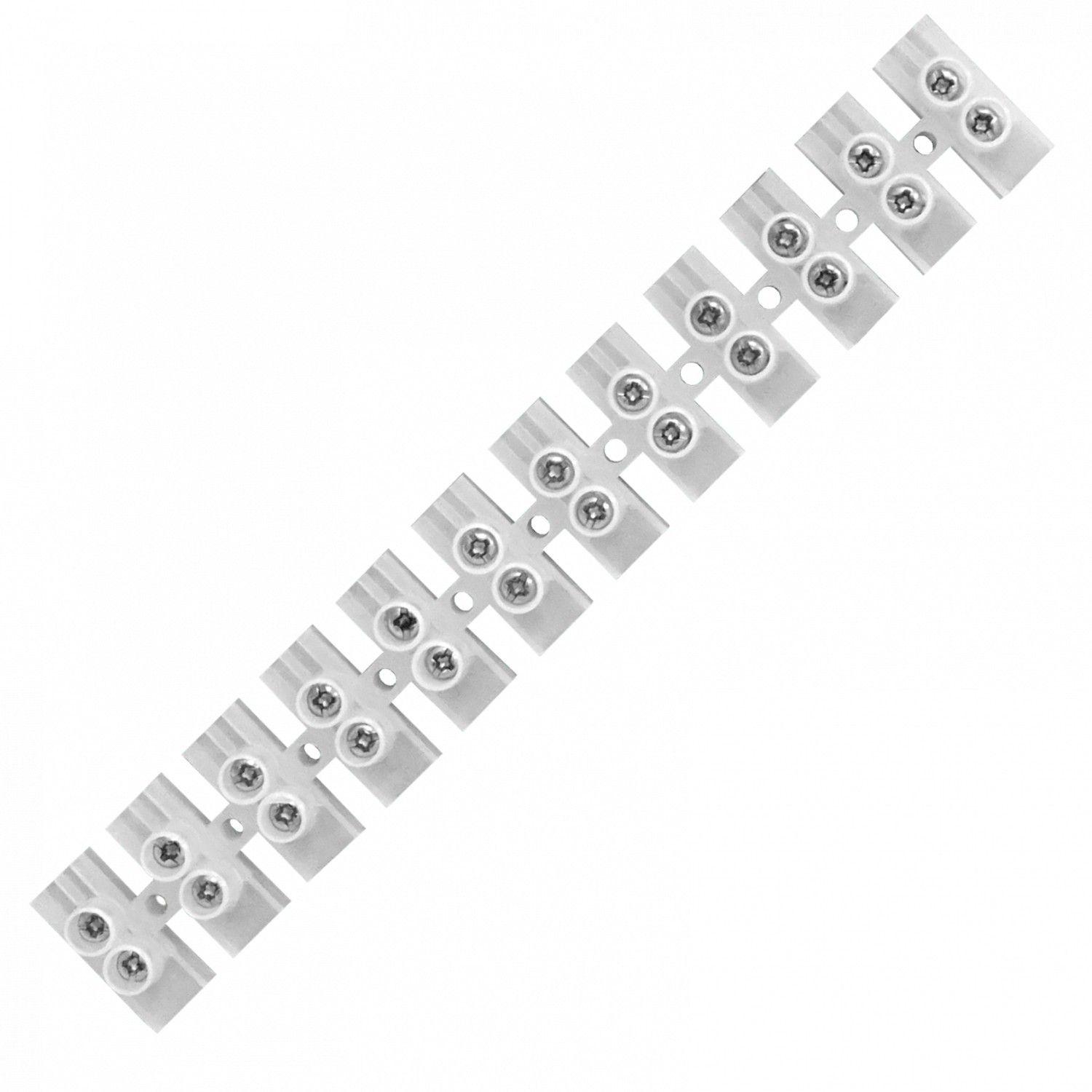 Regleta eléctrica 60 A 12 pares con tornillos 380 V-5