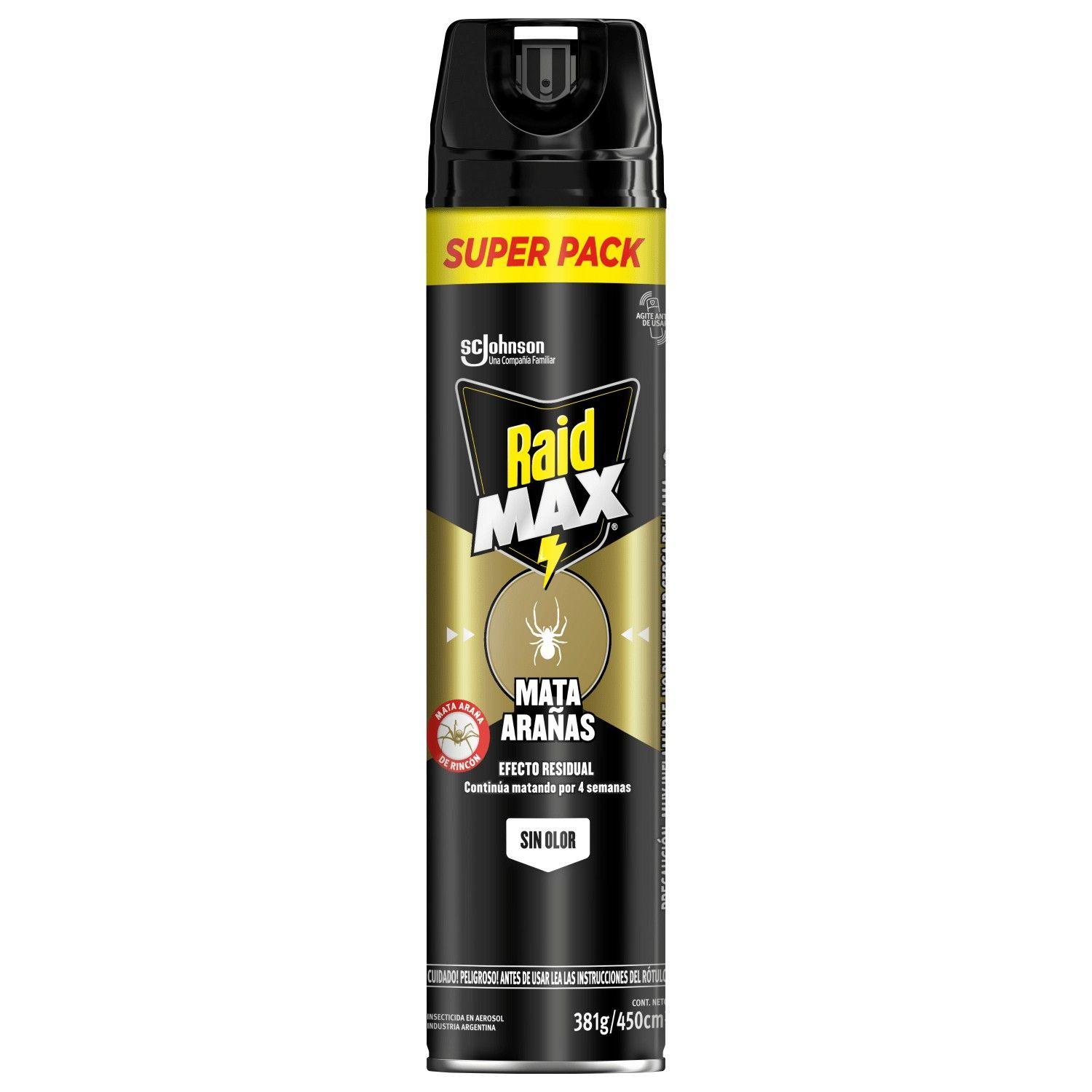 Insecticida Raid Aerosol Max mata arañas 450 cc eucalipto-0