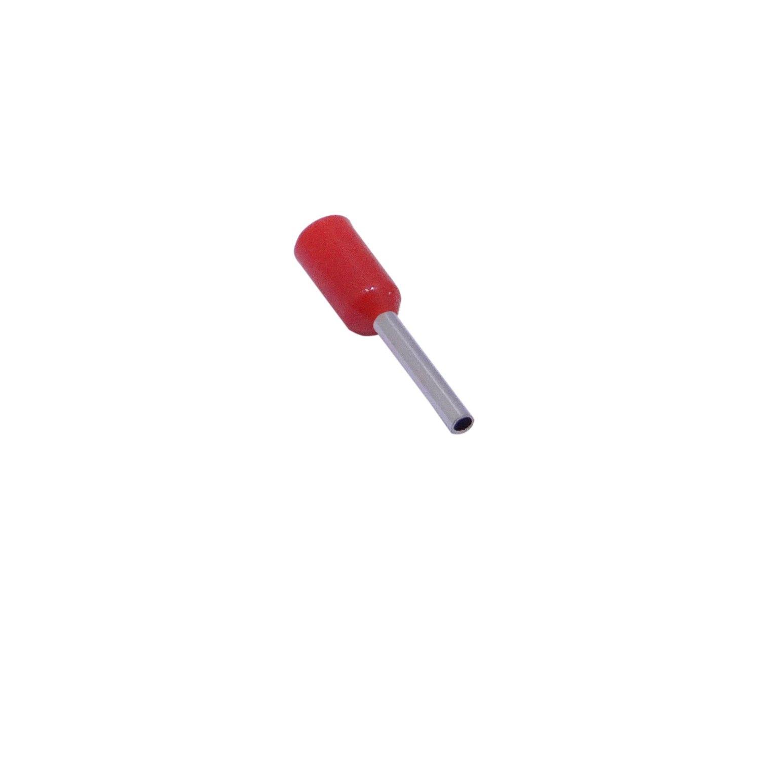 Ferrules aislados crimpeables AWG22 0,5 mm2 100 unidades rojo-0