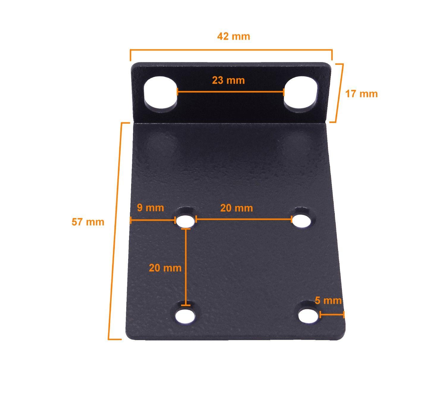Aletas cortas Planet 17 mm para rack 1U-2