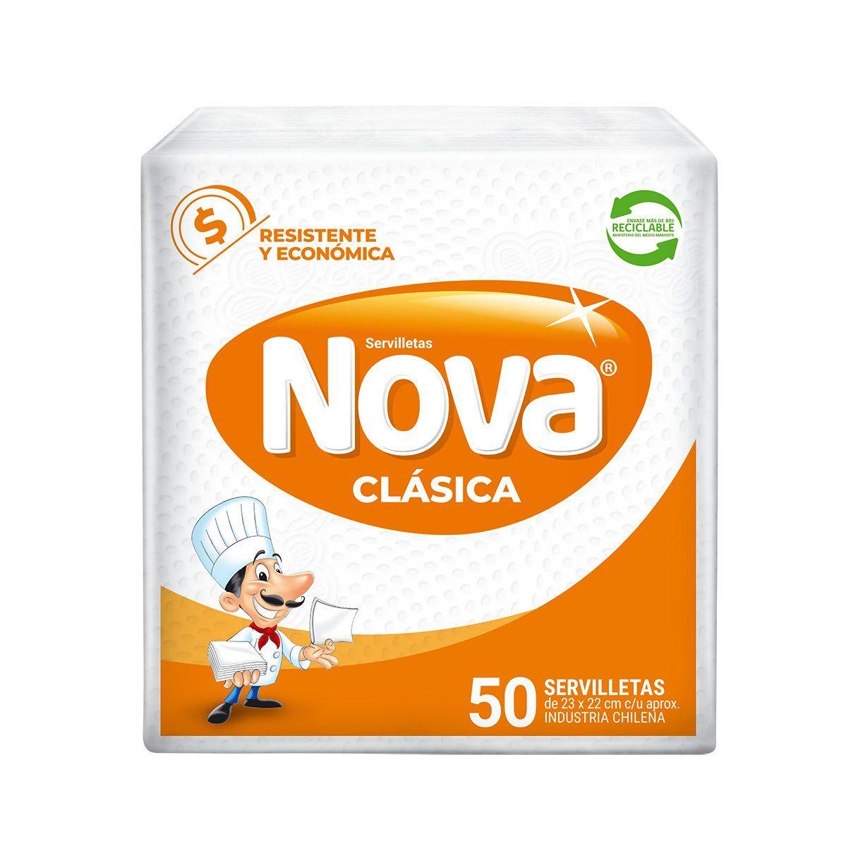 Servilleta de cóctel Nova Clásica hoja simple 23x22 cm 50 unidades-0