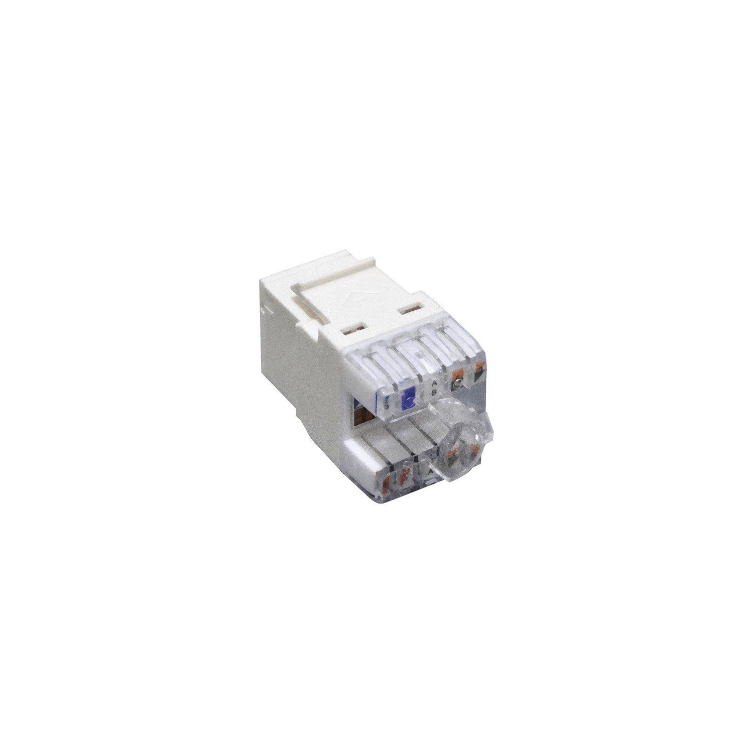 Conector hembra Furukawa Cat6 U/UTP Gigalan Punch RJ45 blanco-4