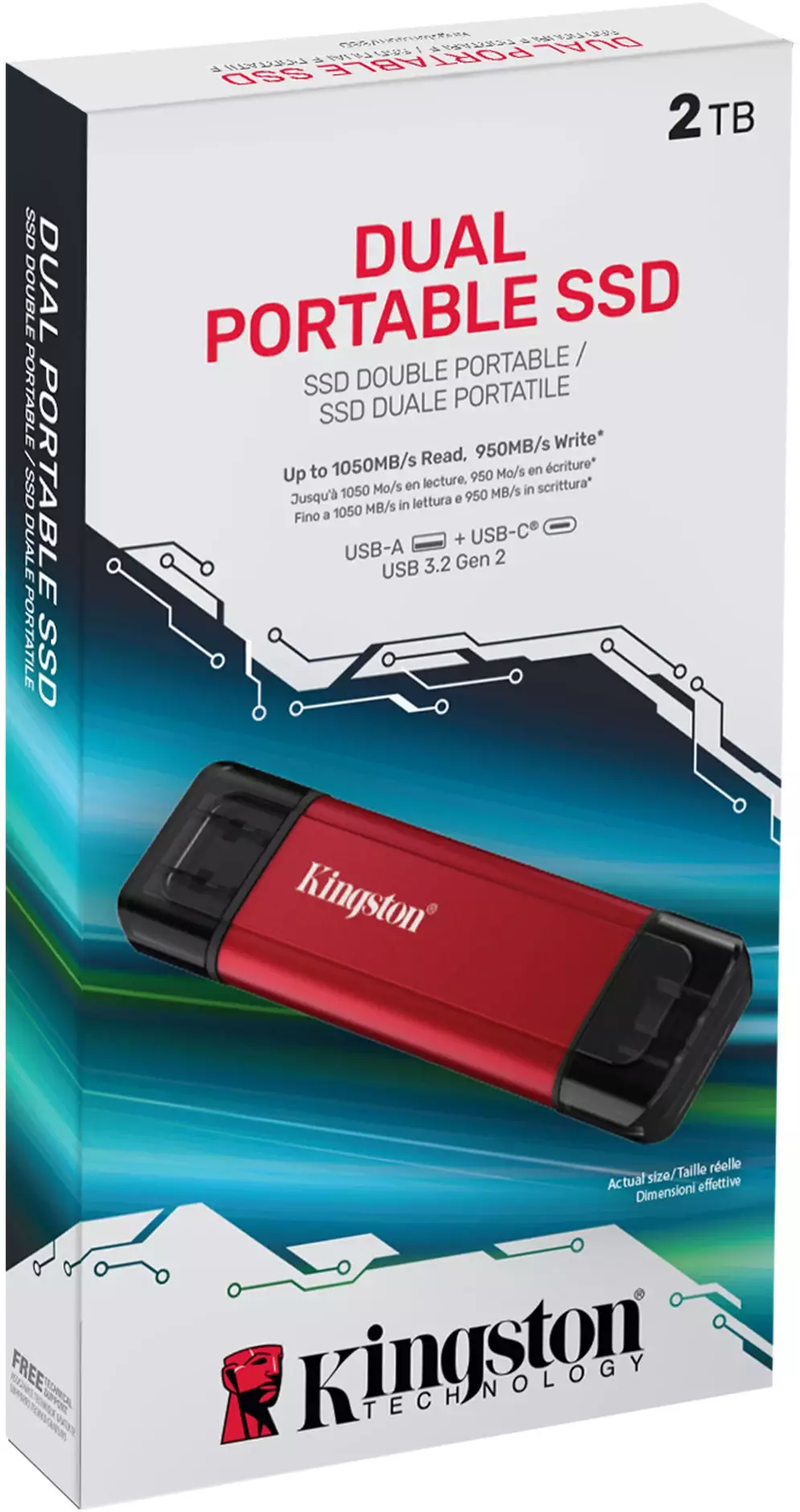 SSD externo Kingston 2TB DUAL USB-A/C-4