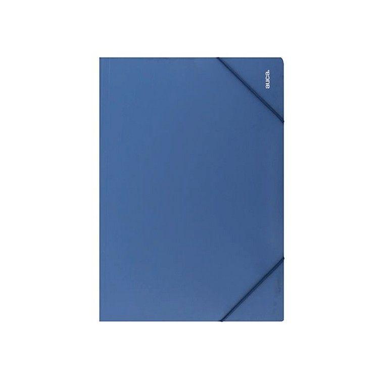 Carpeta cartera Auca con elástico formato oficio azul-0