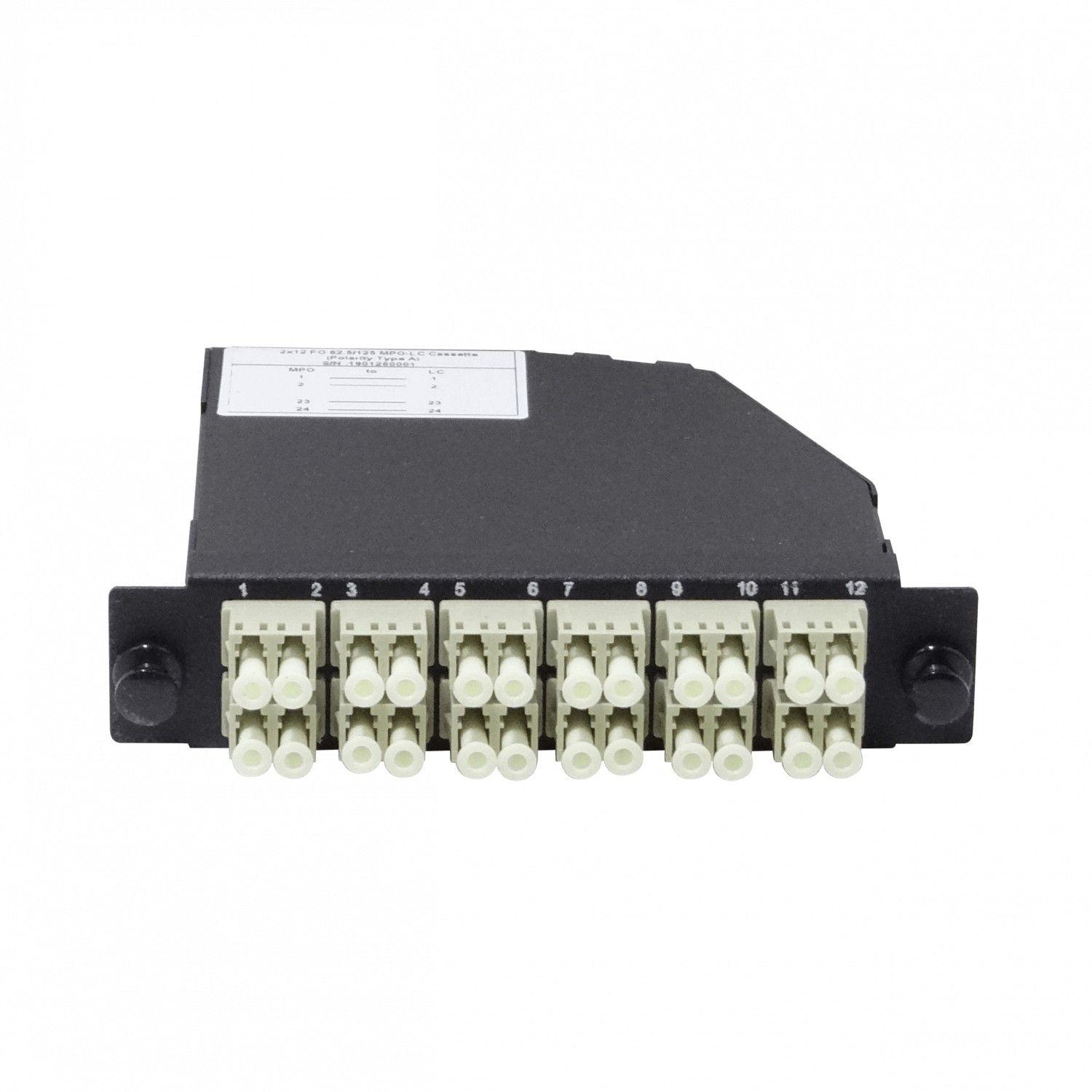 Cassette de fibra preconectorizada OM1 24-LC 2-MPO/M 1U 130 mm-3