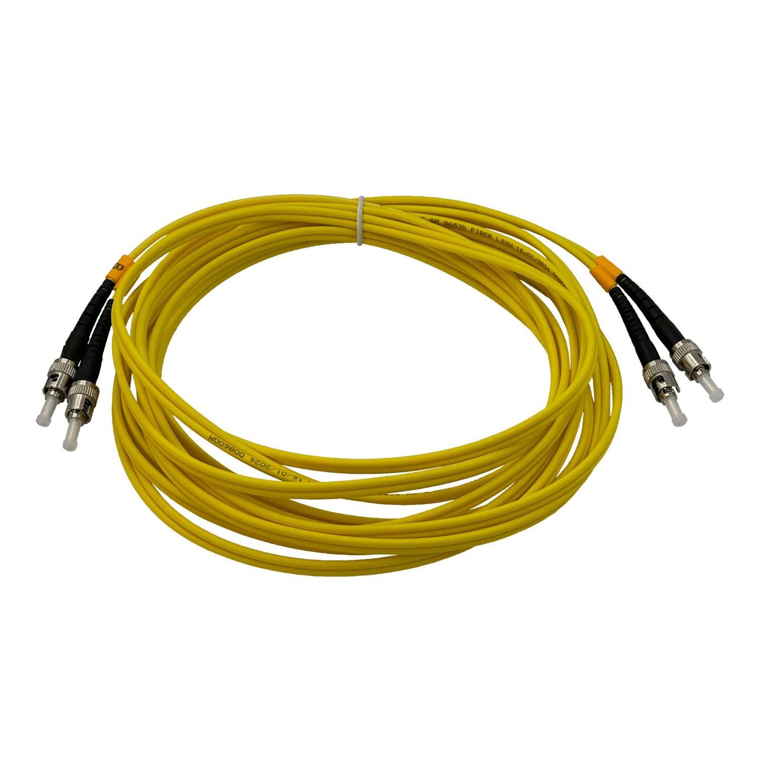 Cable jumper de fibra óptica SM Duplex 5 m 9/125 um 3 mm-3