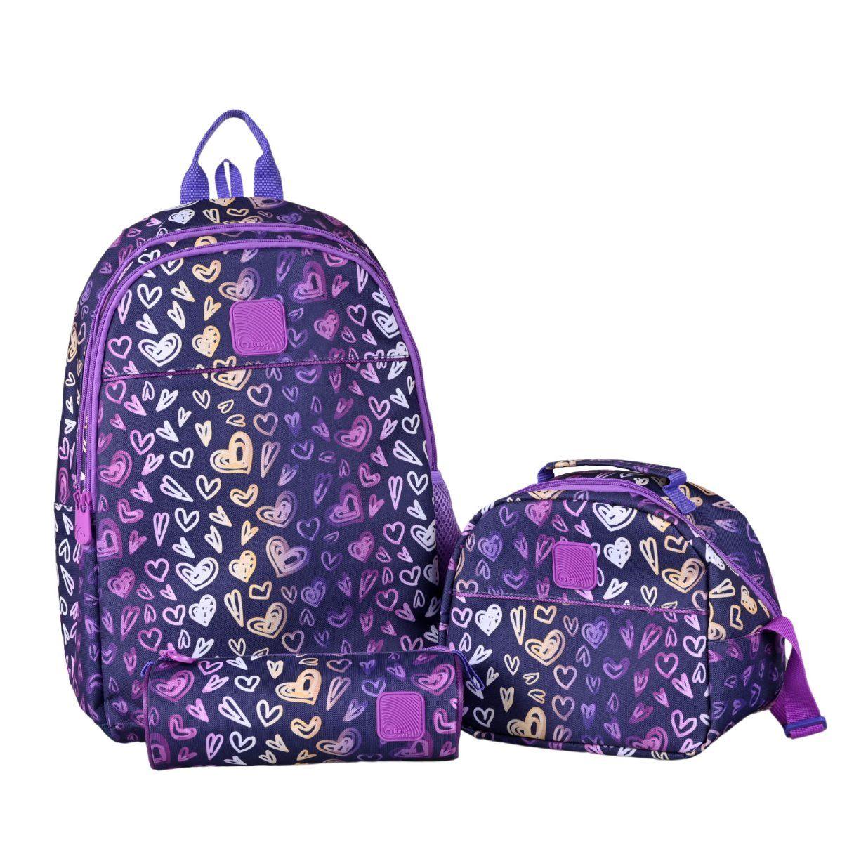 Set mochila Torre In Love con lonchera y estuche escolar-0