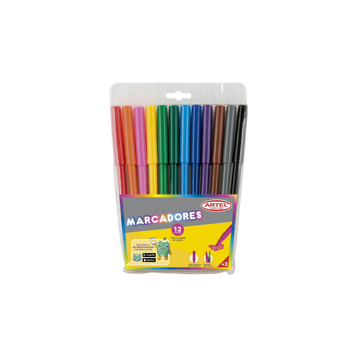 Plumones Artel estuche 12 colores-1