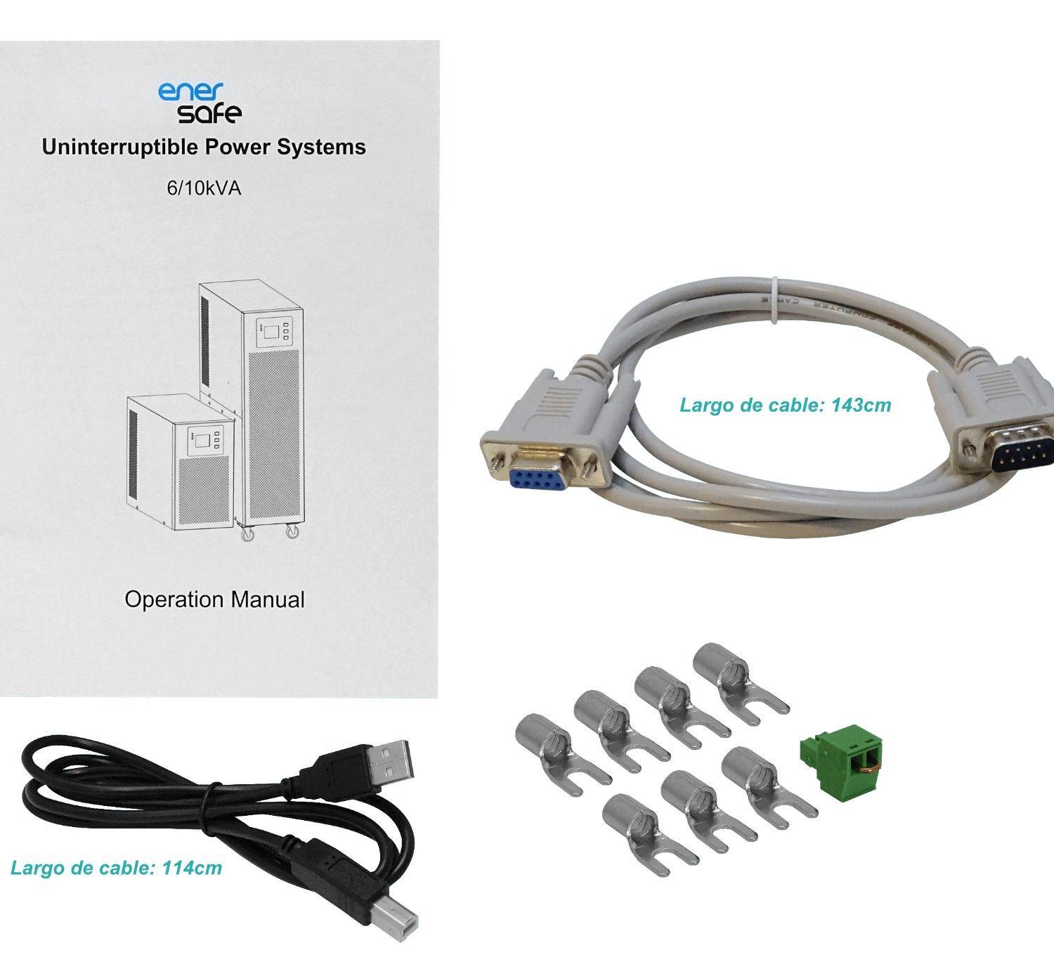 UPS Enersafe 832WH 6 KVA 6000 W 0 ms 16x9 AH Expandible 192 VDC-3