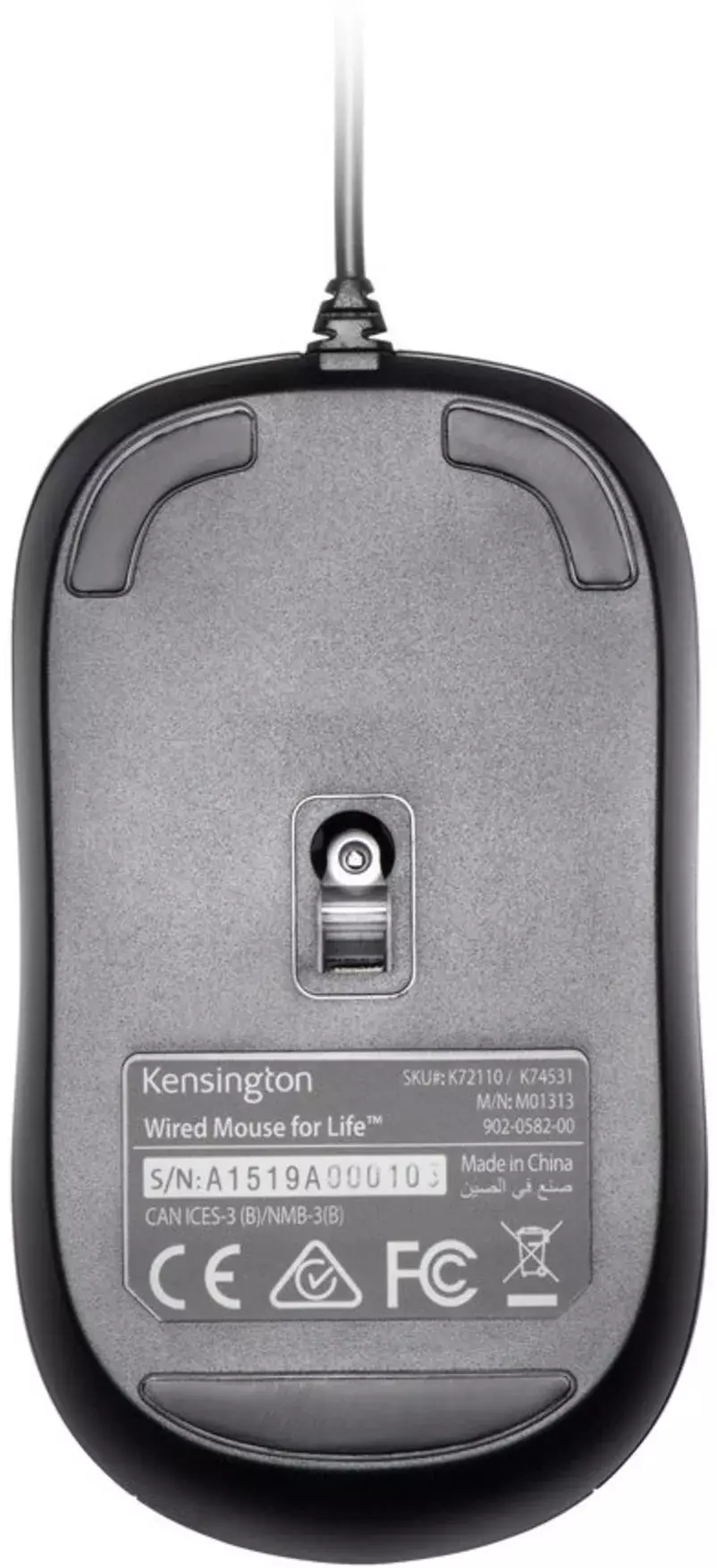 Mouse Kensington KNS USB 3 botones negro-2