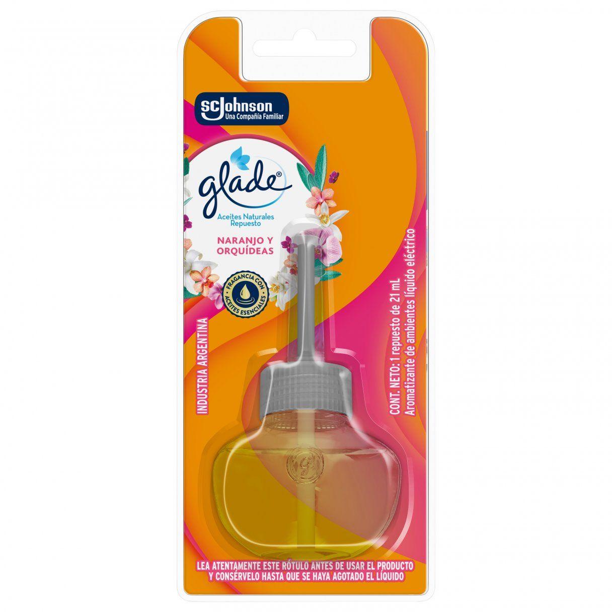Repuesto desodorante ambiental Glade aceites naturales naranjo y orquídeas 21 ml-1