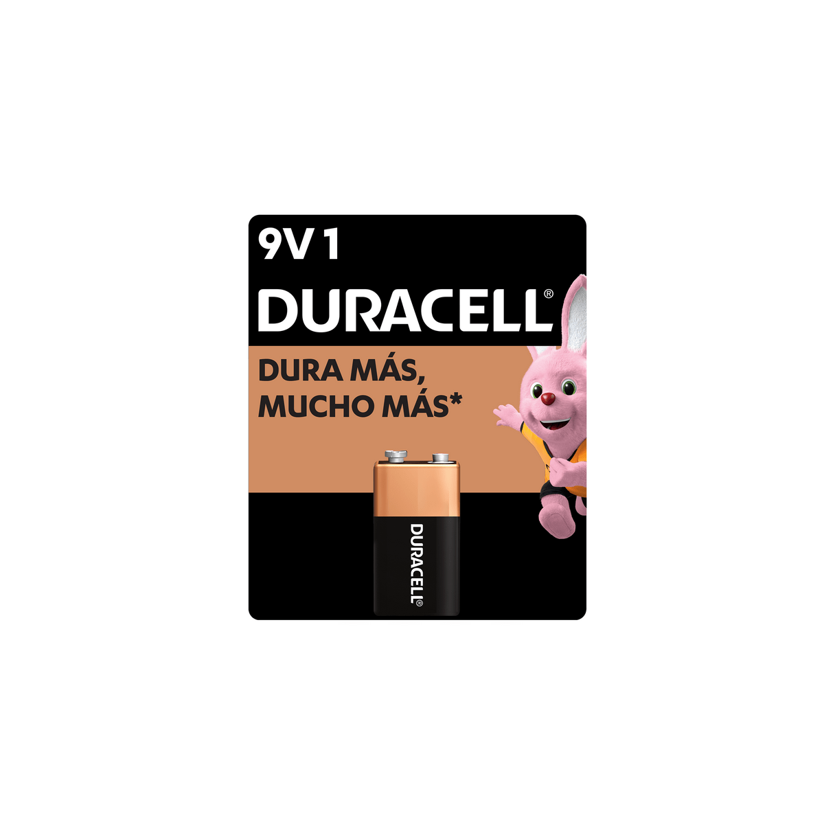 Batería Duracell 9V alcalina cuadrada-1