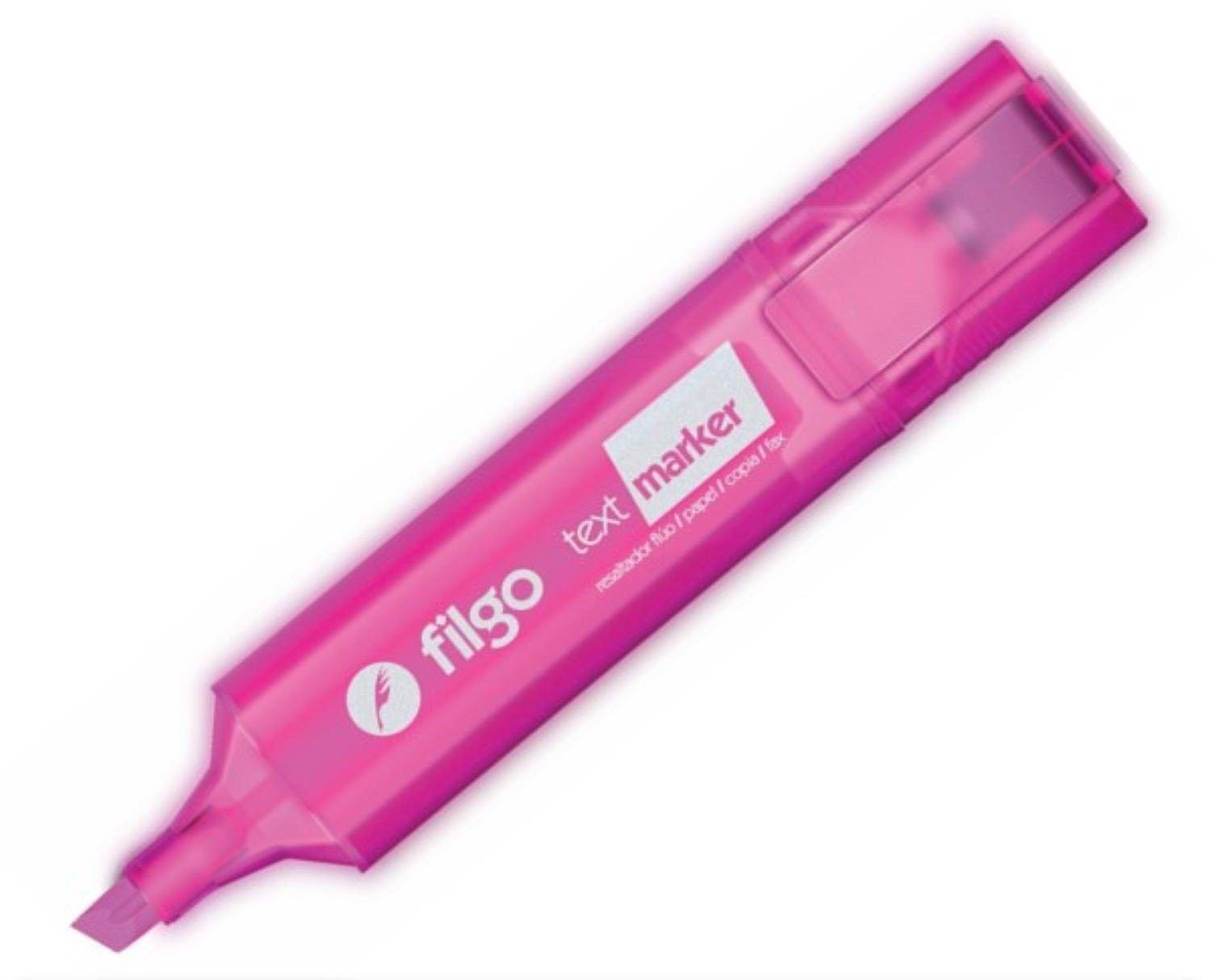 Destacador Filgo Text Marker punta biselada rosado-0