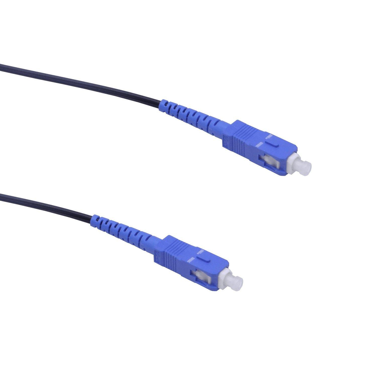 Cable jumper de fibra óptica G652D SC/UPC Monomodo 50 m negro-2
