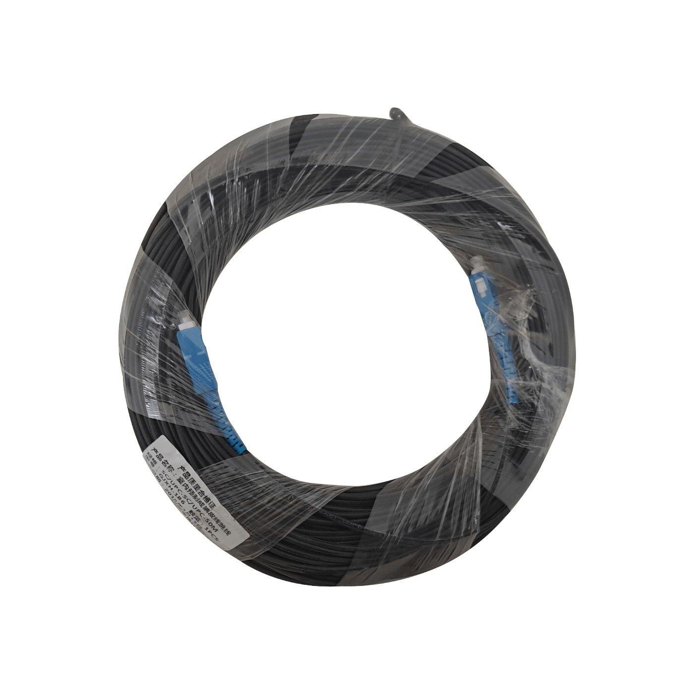 Cable jumper de fibra óptica G652D SC/UPC Monomodo 50 m negro-4