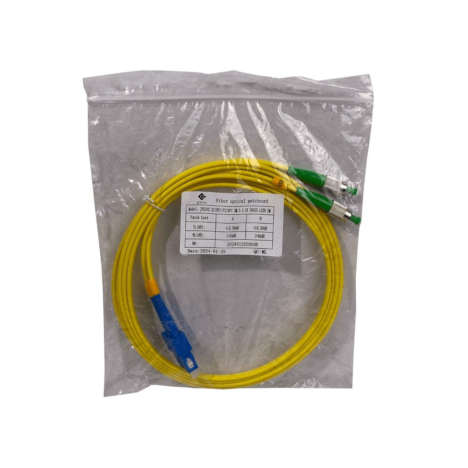 Cable de fibra óptica Jumper SC/UPC a FC/APC 2 m 9/125 µm-5