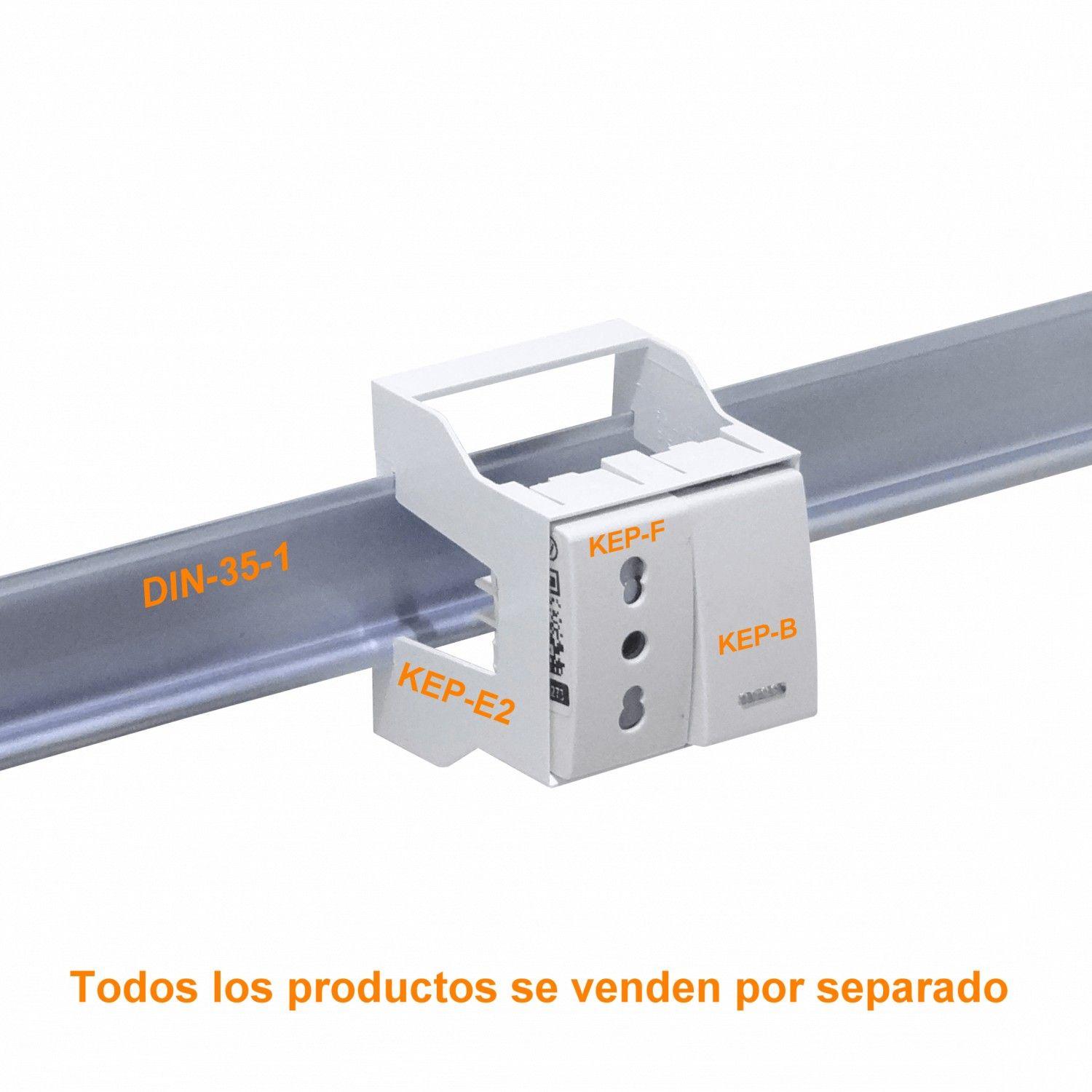 Porta 2 Módulos Kalop KEP para Riel DIN 35 mm ancho 52 mm alto 65 mm-4