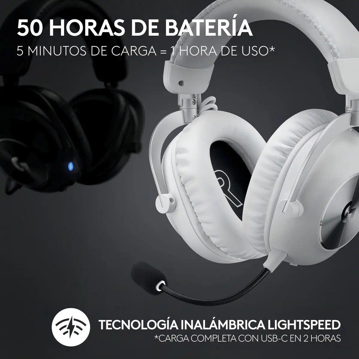 Headset Logitech Pro X Lightspeed 2 inalámbrico blanco-2