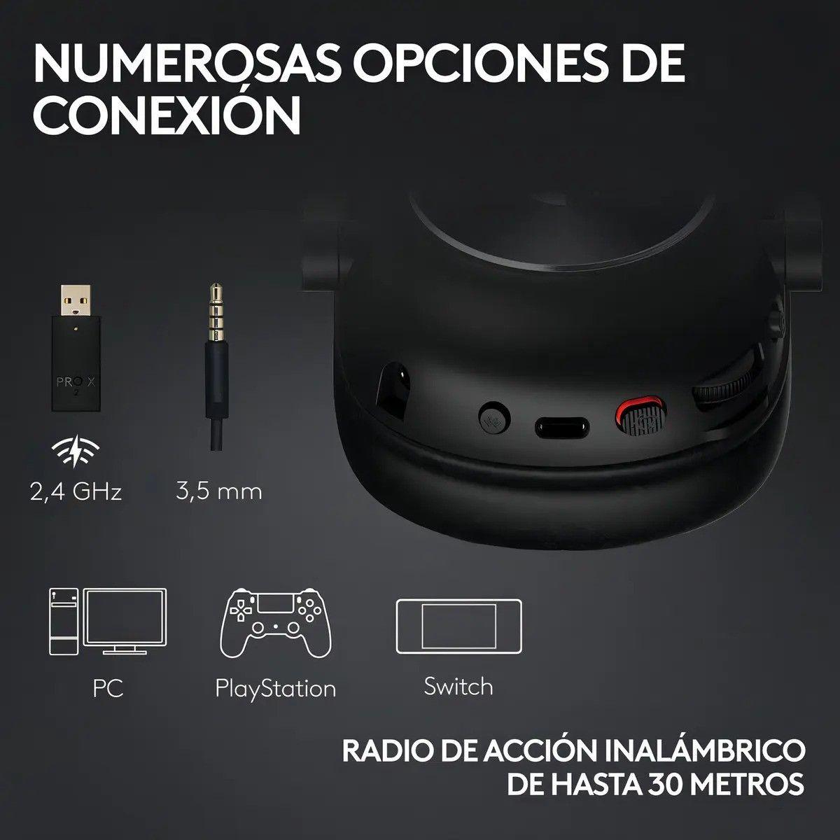 Headset Logitech Pro X Lightspeed 2 inalámbrico blanco-4