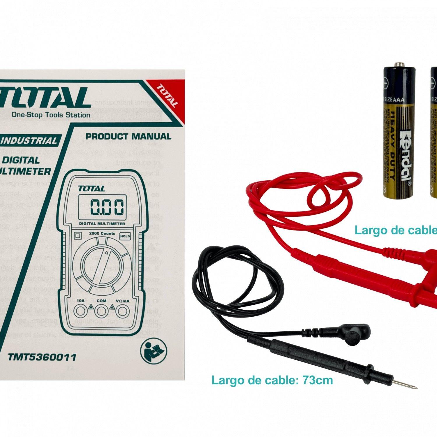 Multitester digital Total TMT460011 600 VDC 600 VAC CAT III 10 A-4