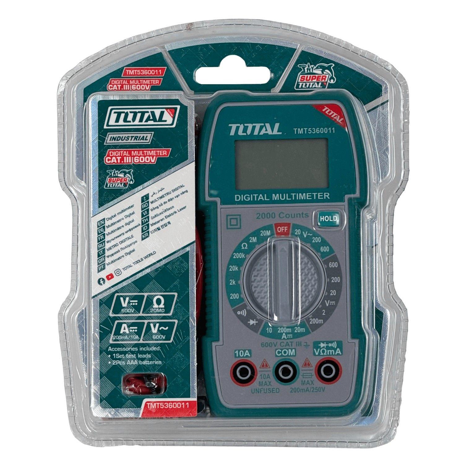 Multitester digital Total TMT460011 600 VDC 600 VAC CAT III 10 A-5