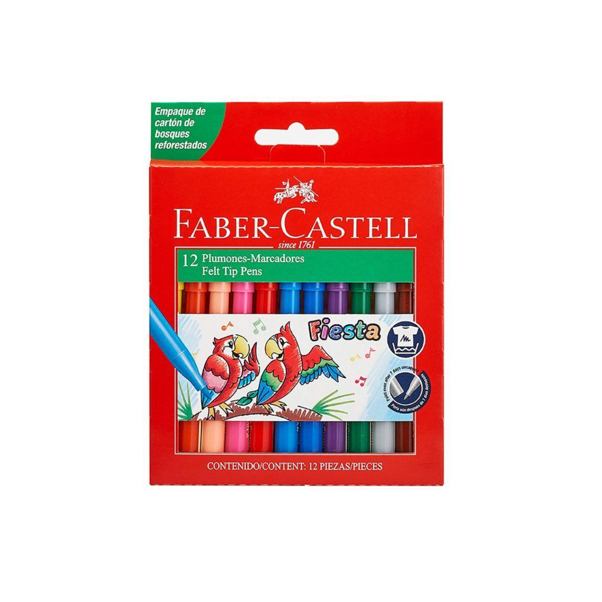 Plumón Faber Castell Fiesta 12 colores-0