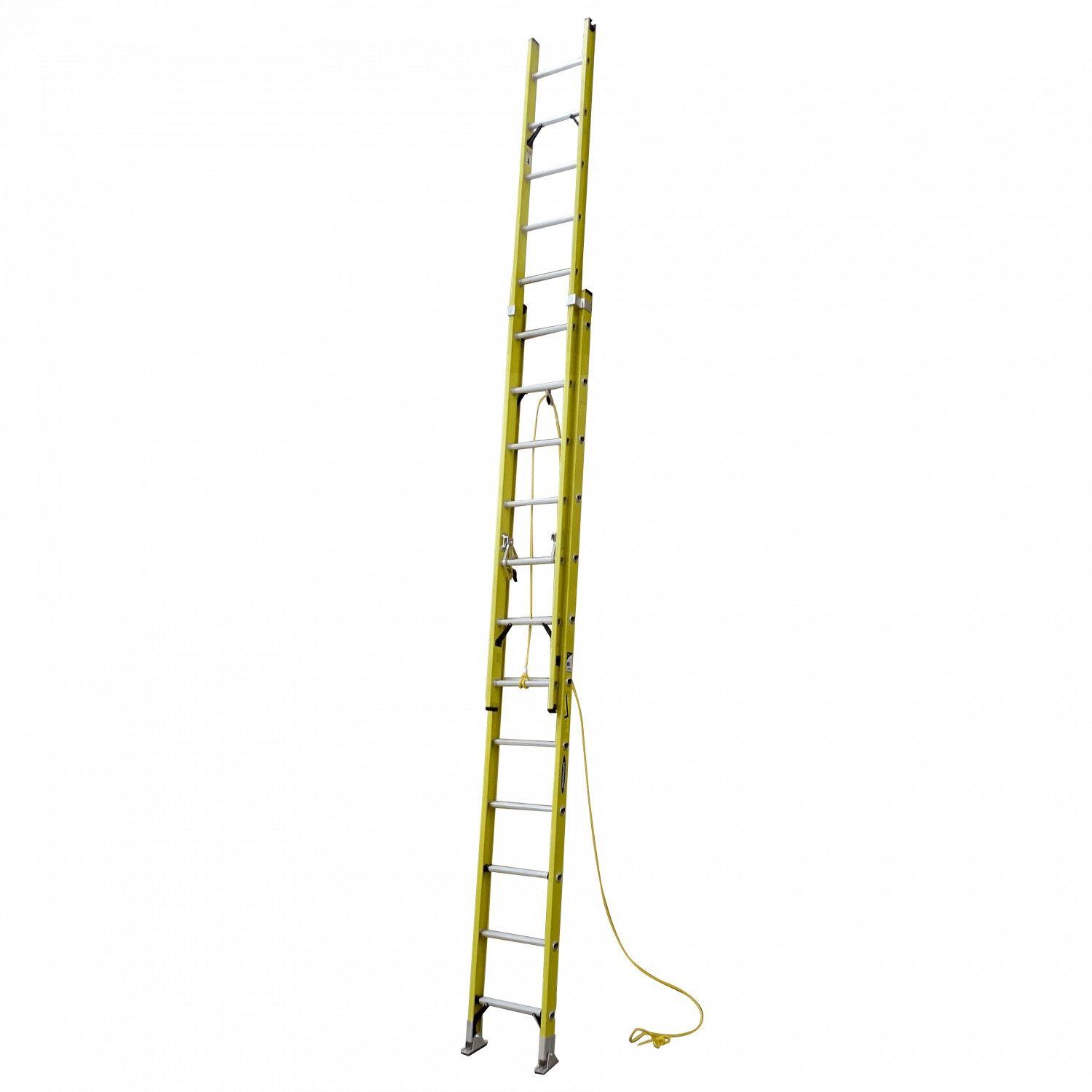 Escalera telescópica de fibra de vidrio 3,6-7,5 m 140 kg 24 peldaños-0