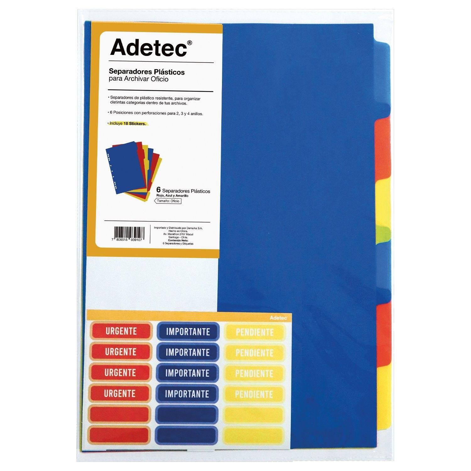 Separador Adetec plástico 6 divisiones-0