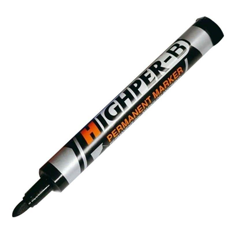 Marcador permanente Monami Highper-B punta redonda negro-0