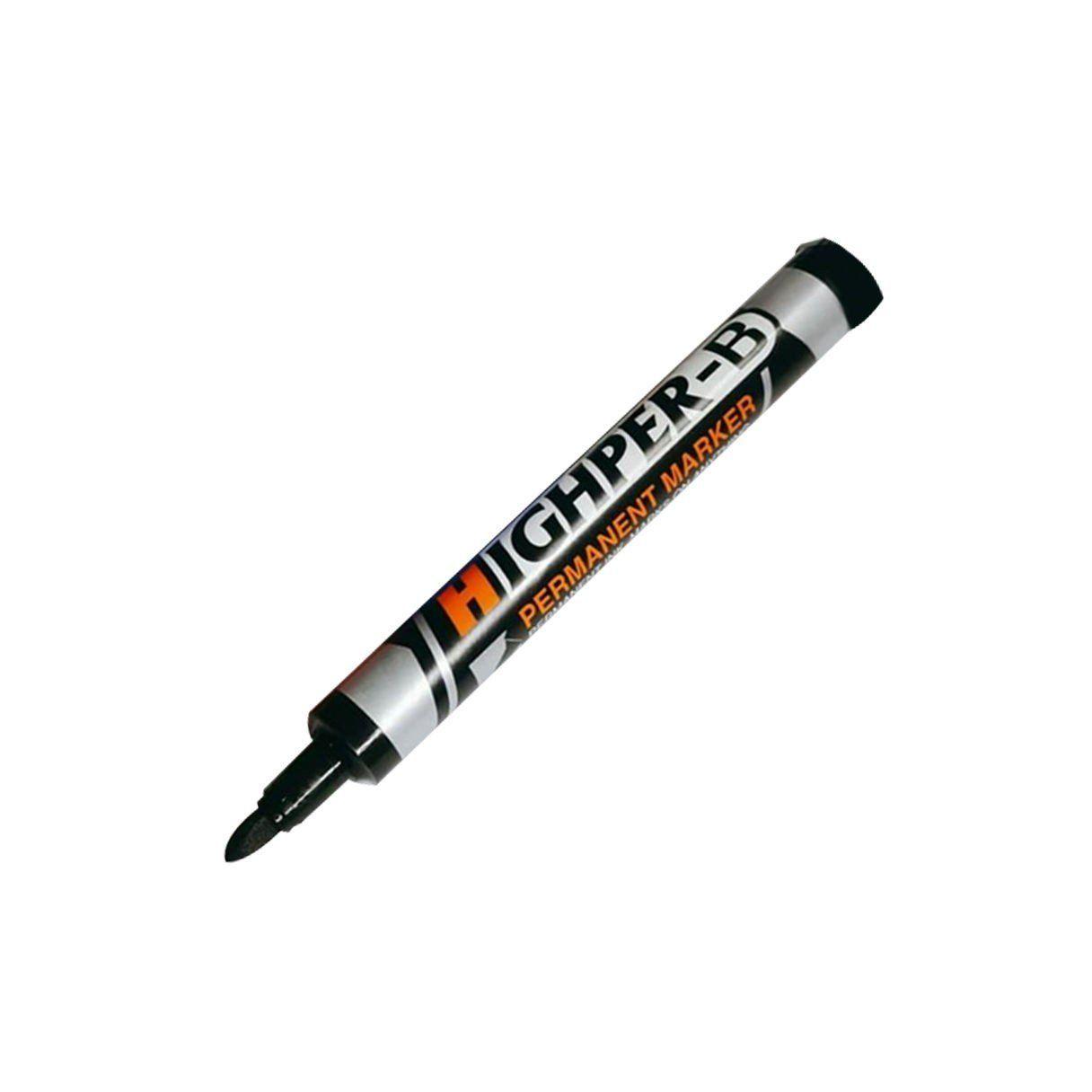 Marcador permanente Monami Highper-B punta redonda negro-1