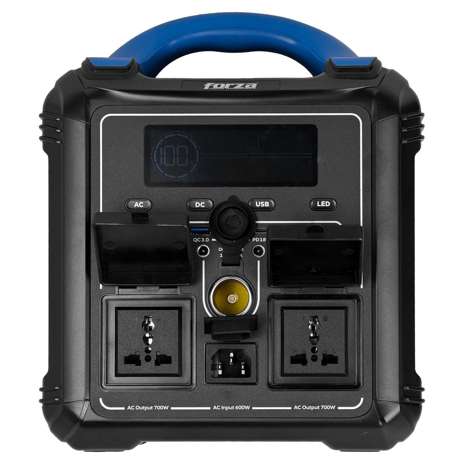 Batería portátil Forza 700 W 551 Wh con inversor Onda Pura MPPT-2