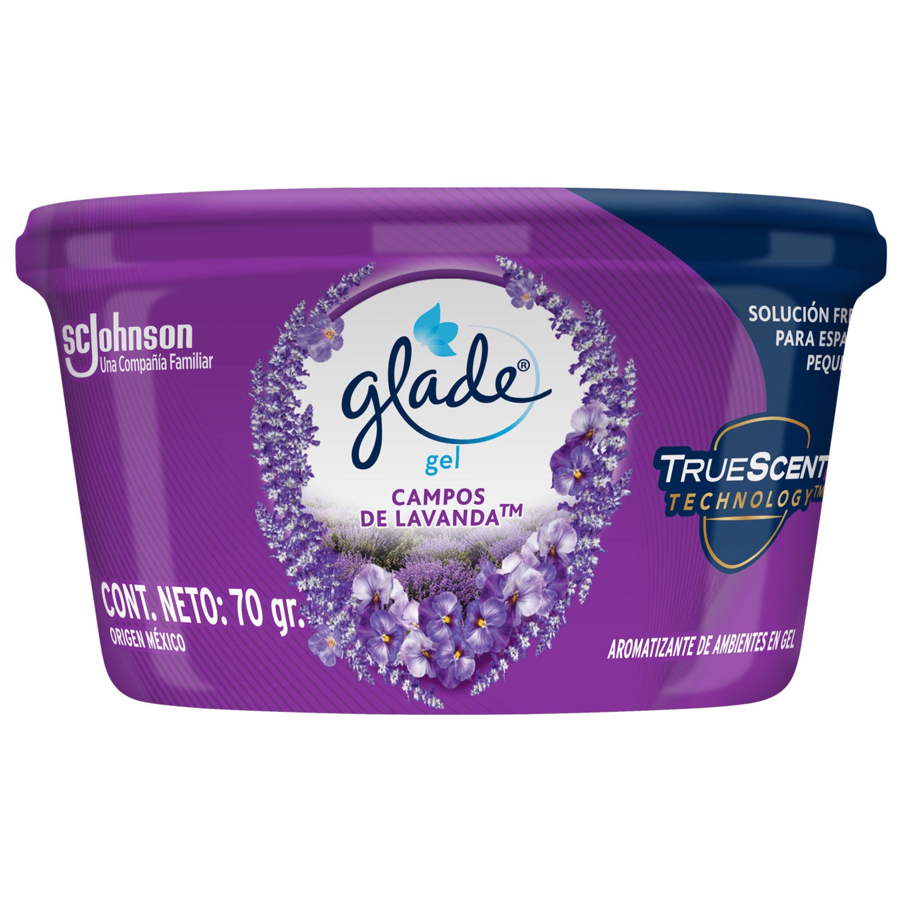 Desodorante ambiental Glade lata gel 70 g aroma campos de lavanda-0