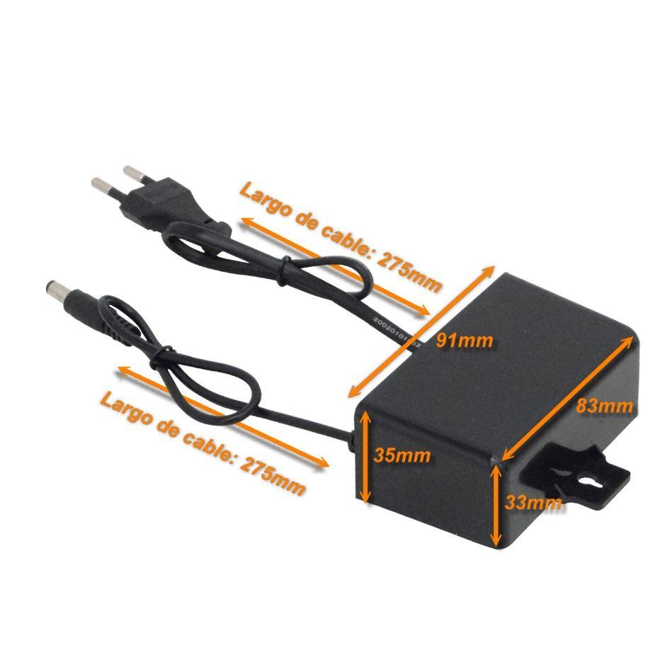 Fuente de poder 12V 2A con conector 5,5x2,1 mm-3
