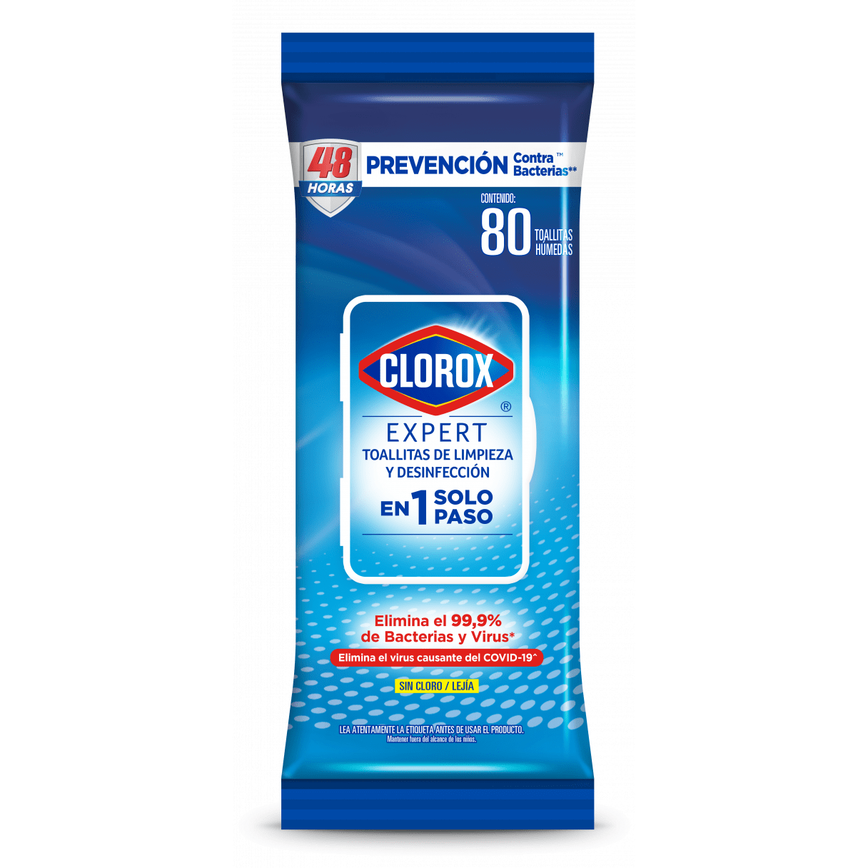 Toallas desinfectantes Clorox Expert 80 unidades-0