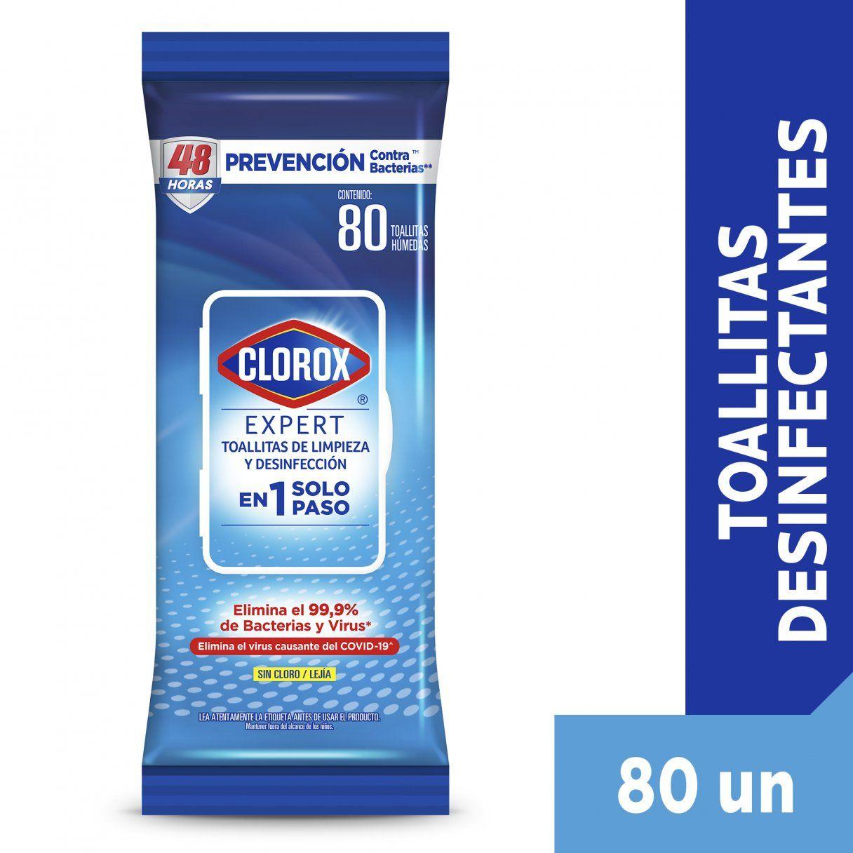 Toallas desinfectantes Clorox Expert 80 unidades-1