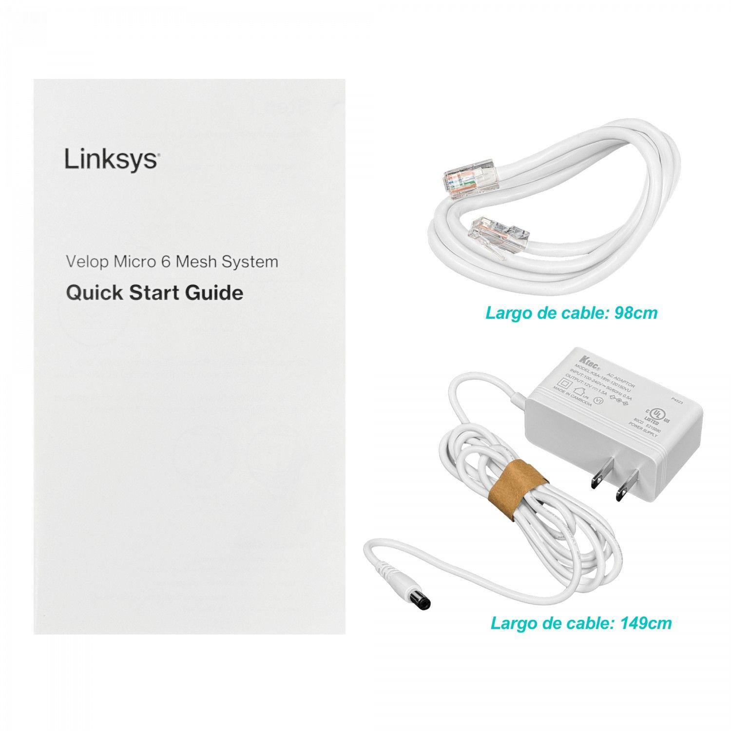 Router Linksys WiFi 6 Mesh AX3000 2,4/5 GHz-5
