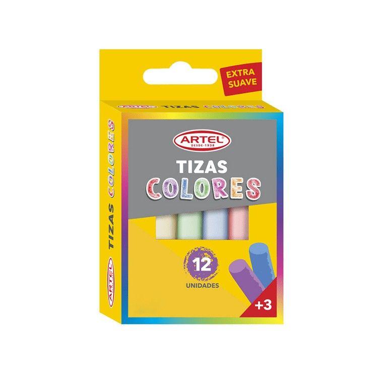 Tizas Artel 12 colores extra suaves-0