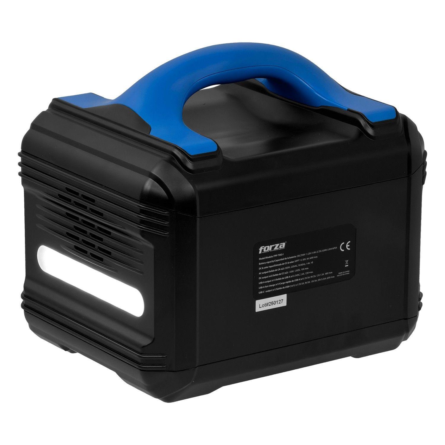 Batería portátil Forza 300 W 236 Wh con inversor Onda Pura MPPT-4