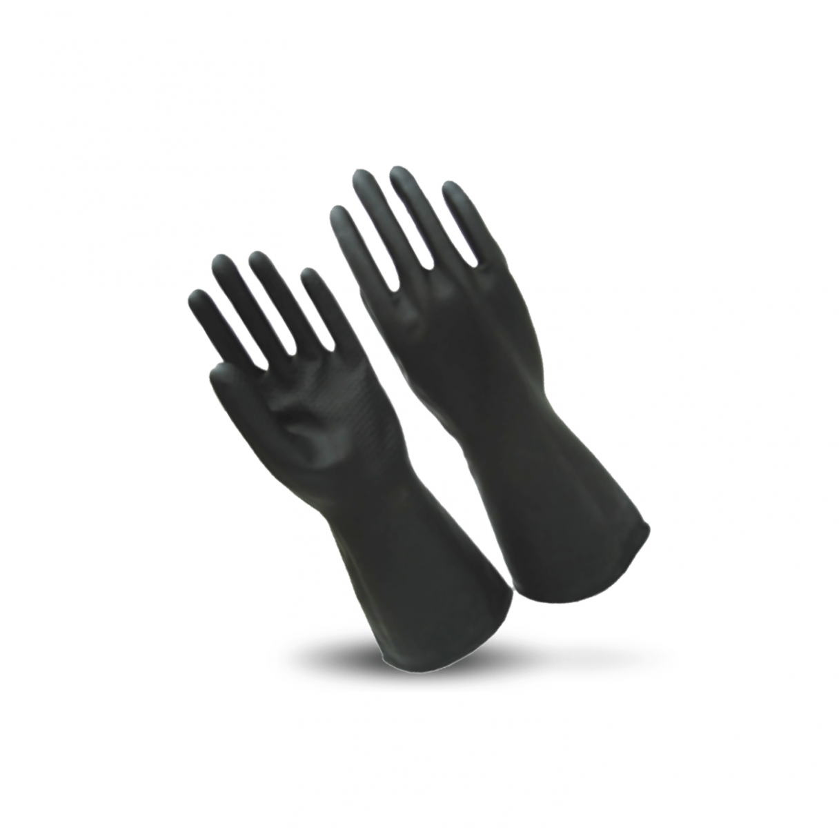 Guantes de albañil de látex talla estándar negro-1
